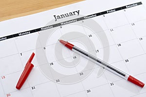 Calendar Sheet January