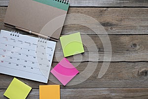 Calendar on the table, planning for business meeting or travel planning concept