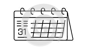 Calendar Tasks Icon, Event Scheduling and Productivity, vector design Generative AI