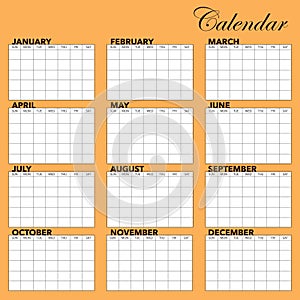 Calendario plantilla 