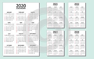 Calendar Template. 12 months on one page. photo