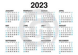 Calendario 2023 plantilla mínimo diseno disenador 2023 muro calendario 2023 