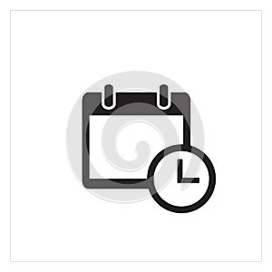 Calendar and time Icon Logo Vector Illustration background photo
