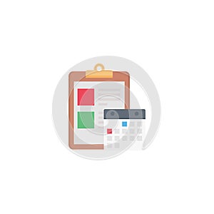 Calendar vector flat colour icon