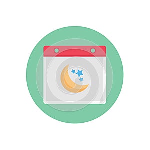 Calendar vector flat color icon