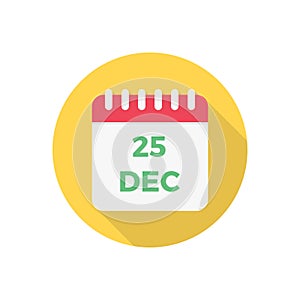 Calendar vector flat color icon