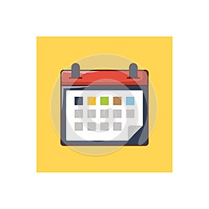 Calendar vector flat colour icon