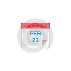 Calendar  vector flat colour icon
