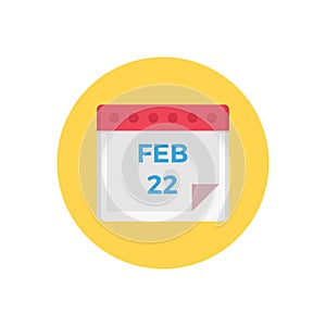 Calendar vector flat colour icon