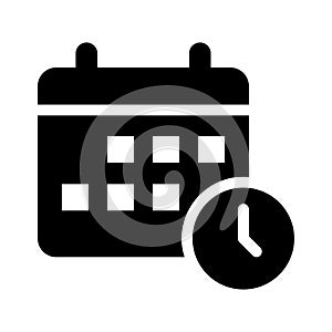 Calendar vector glyph flat icon