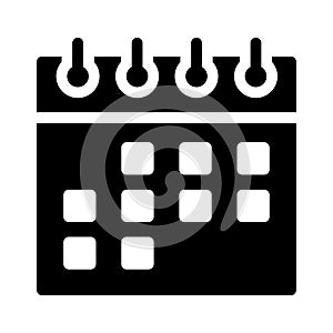 Calendar vector glyph flat icon