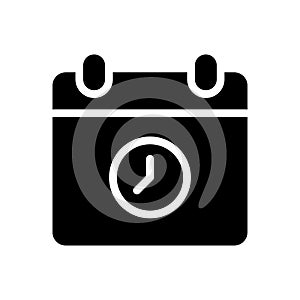 Calendar vector glyph flat icon