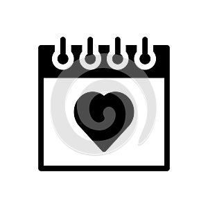 Calendar vector glyph flat icon