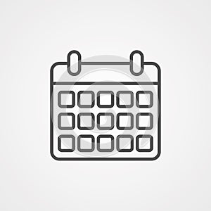 Calendar vector icon sign symbol