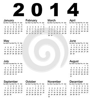 2014 Calendar