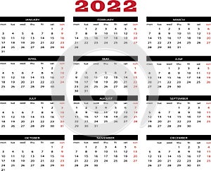 Calendar year 2022