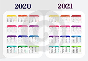 Calendario 2020 2021 