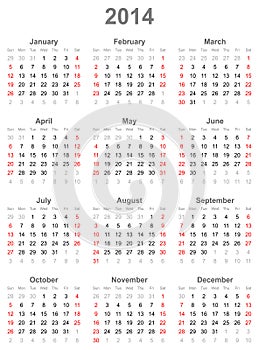 Calendario 2014 