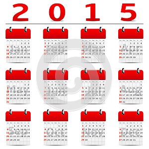 Calendar 2015 year