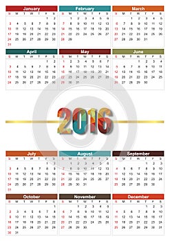 Calendario 2016 photo