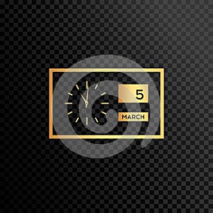 Calendars and clocks. Vector clock icon. Schedule, appointment, important date concept. Modern flat design illustration.