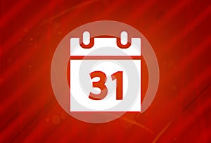 Calender icon isolated on abstract red gradient magnificence background
