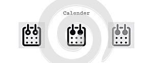 calender icons set