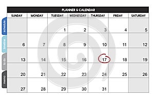 Calender Planner Organization Management Remind Concept photo