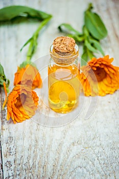 The calendula extract. Medicinal plants.