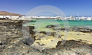 caleta de sebo harbour la graciosa lanzarote