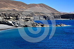 Ajuy coast in Fuerteventura, Canary Islands, Spain photo