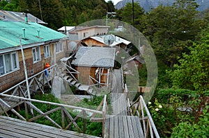 Caleta Tortel, a tiny coastal hamlet located in the midst of Aysen Southern Chileâ€™s fjords