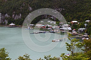 Caleta Tortel, a tiny coastal hamlet located in the midst of Aysen Southern Chileâ€™s fjords