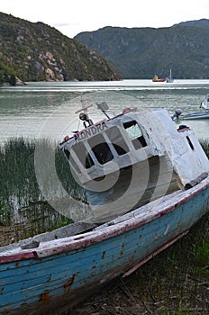 Caleta Tortel, a tiny coastal hamlet located in the midst of Aysen Southern Chileâ€™s fjords