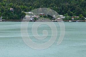 Caleta Tortel, a tiny coastal hamlet located in the midst of Aysen Southern Chileâ€™s fjords