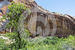 Calf Creek Canyon Alcove and Desert Varnish