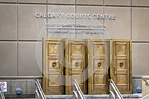 Calgary Courts Centre. The doors were intended to symbolize the passage into a building