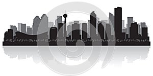 Calgary Canada city skyline vector silhouette photo
