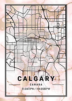 Calgary - Canada Daphne Marble Map