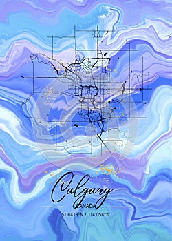 Calgary - Canada Daylily Marble Map