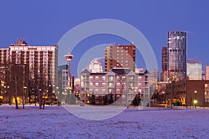 Calgary Downtown at sunrise, Alberta,