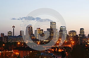 Calgary Downtown at Sunset