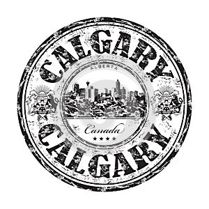 Calgary grunge rubber stamp photo