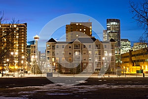 Calgary at night