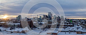 Calgary`s skyline from Tom Campbell`s Hill photo