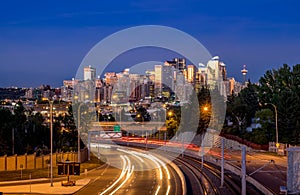 Calgary skyline at night