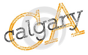 Calgary sticker stamp