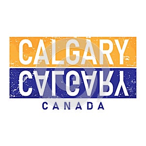 Calgary vector lettering logo design element t-shirt design