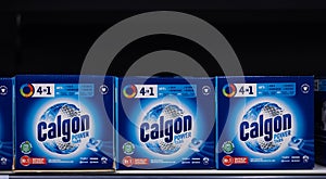 Calgon Power Tabs Packaging Collection - FRANKFURT, GERMANY - MARCH 21, 2025
