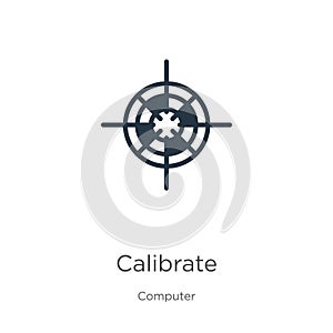 Calibrate icon vector. Trendy flat calibrate icon from computer collection isolated on white background. Vector illustration can